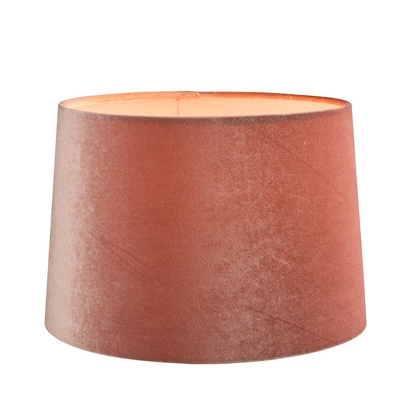 Laura Ashley Velvet Empire Drum Shade Blush Pink 30cm/12 inch –  from Amos Lighting + Home