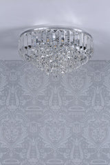 Laura Ashley Vienna 3 Light Flush Crystal and Polished Chrome –  from Amos Lighting + Home