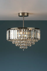 Laura Ashley Vienna 3 Light Semi Flush Crystal and Antique Brass –  from Amos Lighting + Home