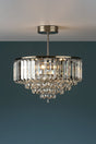 Laura Ashley Vienna 3 Light Semi Flush Crystal and Antique Brass –  from Amos Lighting + Home