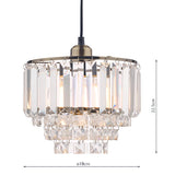 Laura Ashley Vienna Easy Fit Pendant Crystal and Antique Brass –  from Amos Lighting + Home