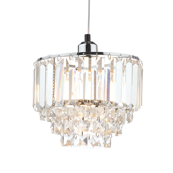 Laura Ashley Vienna Easy Fit Pendant Crystal and Polished Chrome –  from Amos Lighting + Home