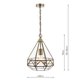 Laura Ashley Zaria Lantern Pendant Ceiling Light Antique Brass –  from Amos Lighting + Home