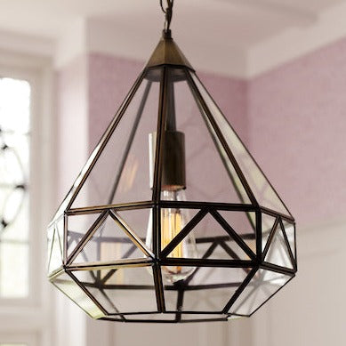 Laura Ashley Zaria Lantern Pendant Ceiling Light Antique Brass –  from Amos Lighting + Home