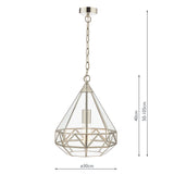 Laura Ashley Zaria Lantern Pendant Ceiling Light Polished Silver –  from Amos Lighting + Home