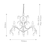 Elstead Lily 3 Light Chandelier