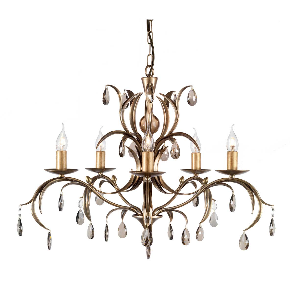 Elstead Lily 5 Light Chandelier