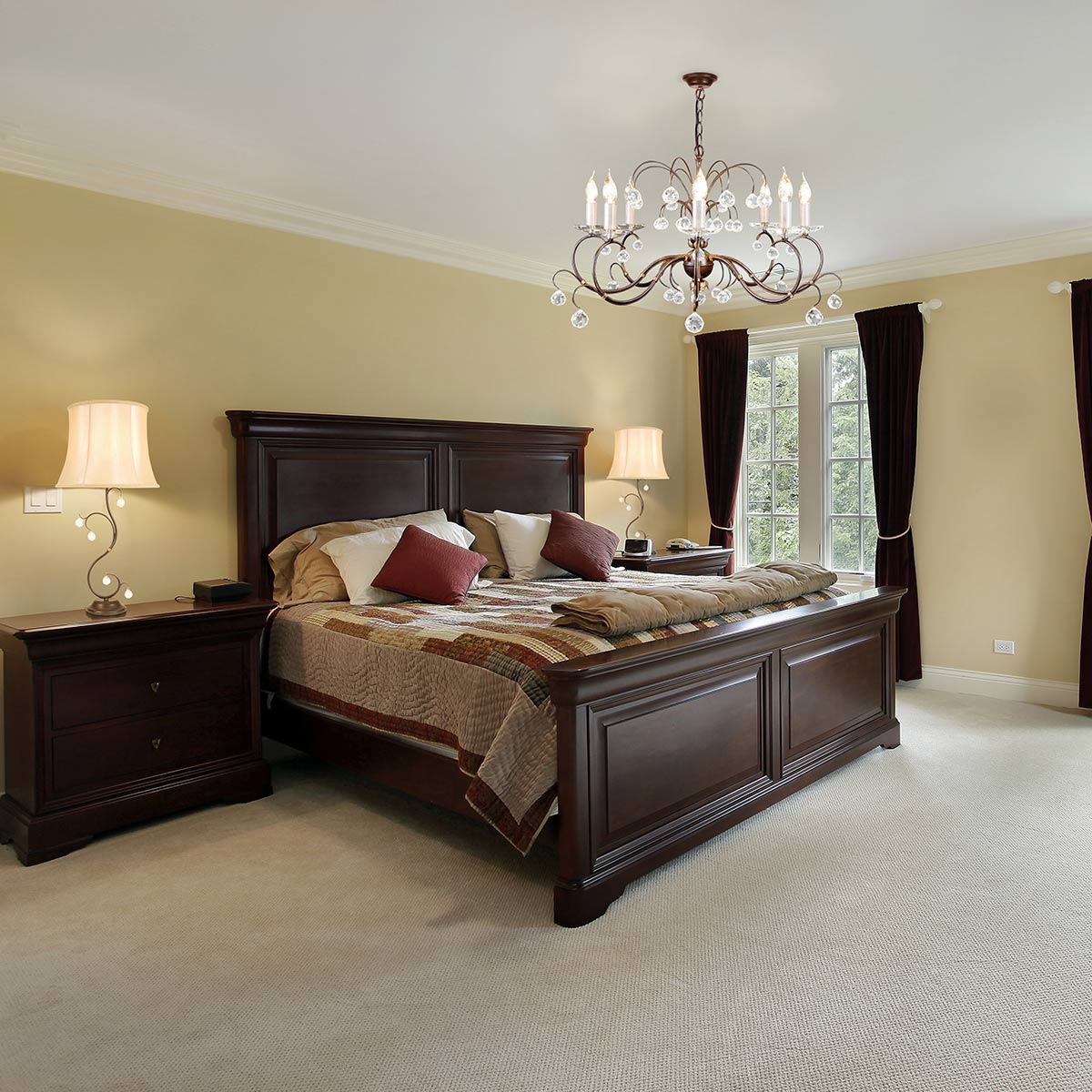 Elstead Lily 8 Light Chandelier