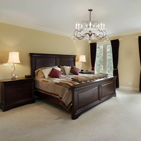 Elstead Lily 8 Light Chandelier