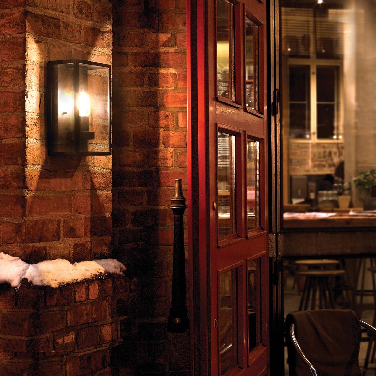 Norlys Lofoten 1 Light Half Lantern Wall Light