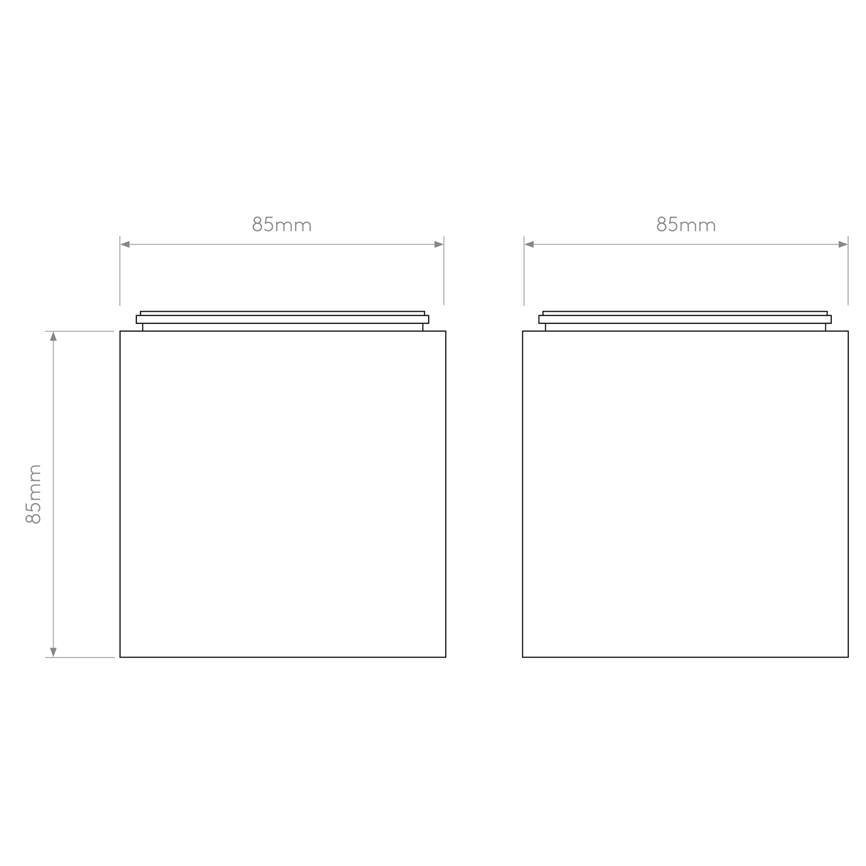 Astro Kos Square II Matt White Bathroom Downlight