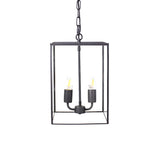 Soho Lighting London Lantern Pendant Crossbar Small Matt Black