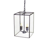 Soho Lighting London Lantern Pendant Crossbar Small Matt Black