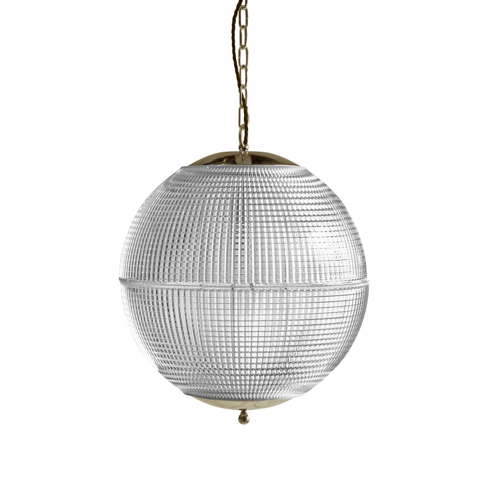 Soho Lighting Hollen Globe Classic Polished Brass Glass Pendant Light