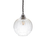 Soho Lighting Henley Globe Pendant Light with with Nickel & Black Twisted Cable