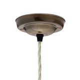 Soho Lighting Potter Clear Glass Pendant Light with Old English Bronze Bulb Holder and Linen Twisted Cable