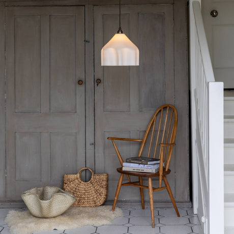 Soho Lighting Drape Pendant Grand Soft White Light with Old English Bronze Bulb Holder & Brown Cable