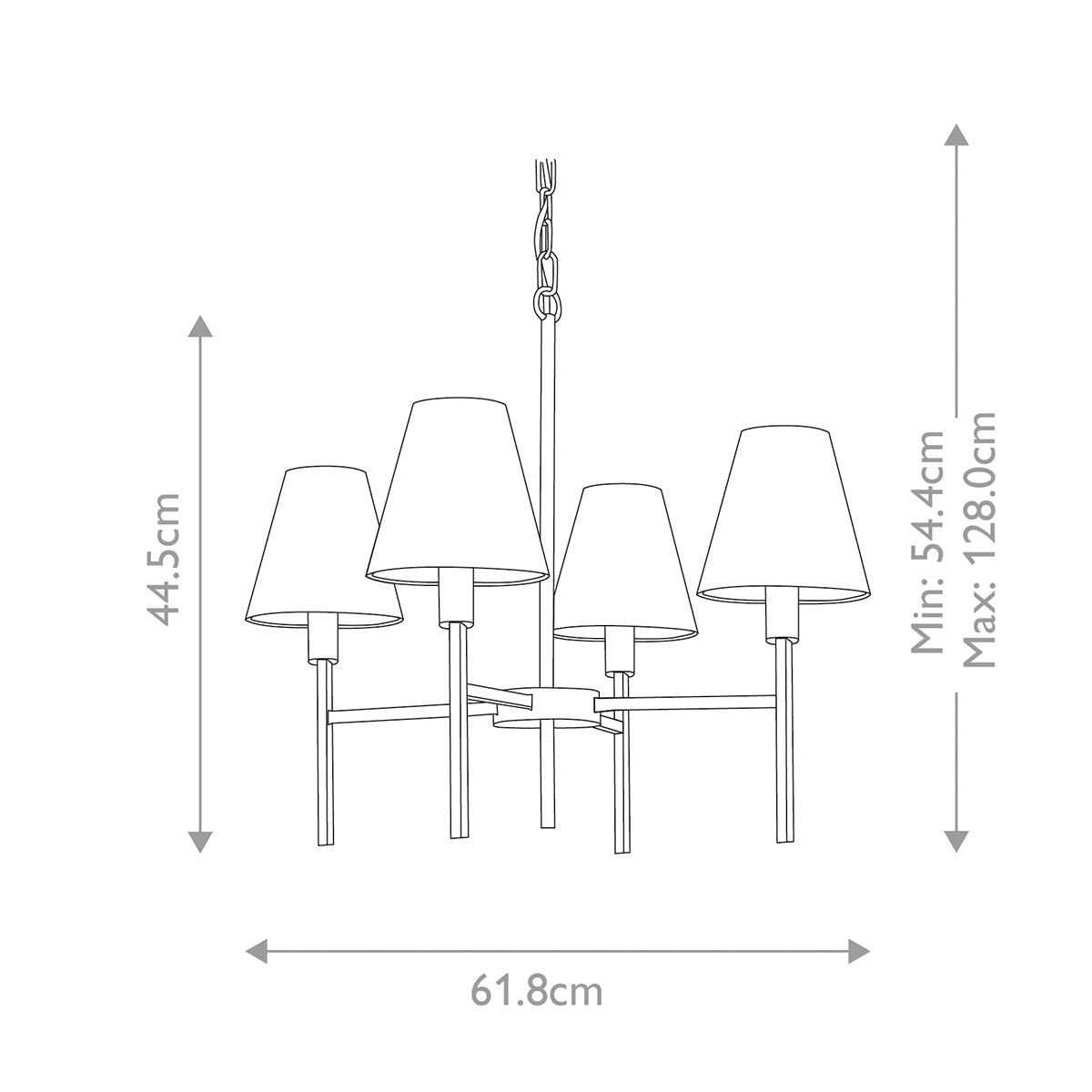 Elstead Lucerne 4 Light Chandelier