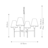 Elstead Lucerne 4 Light Chandelier