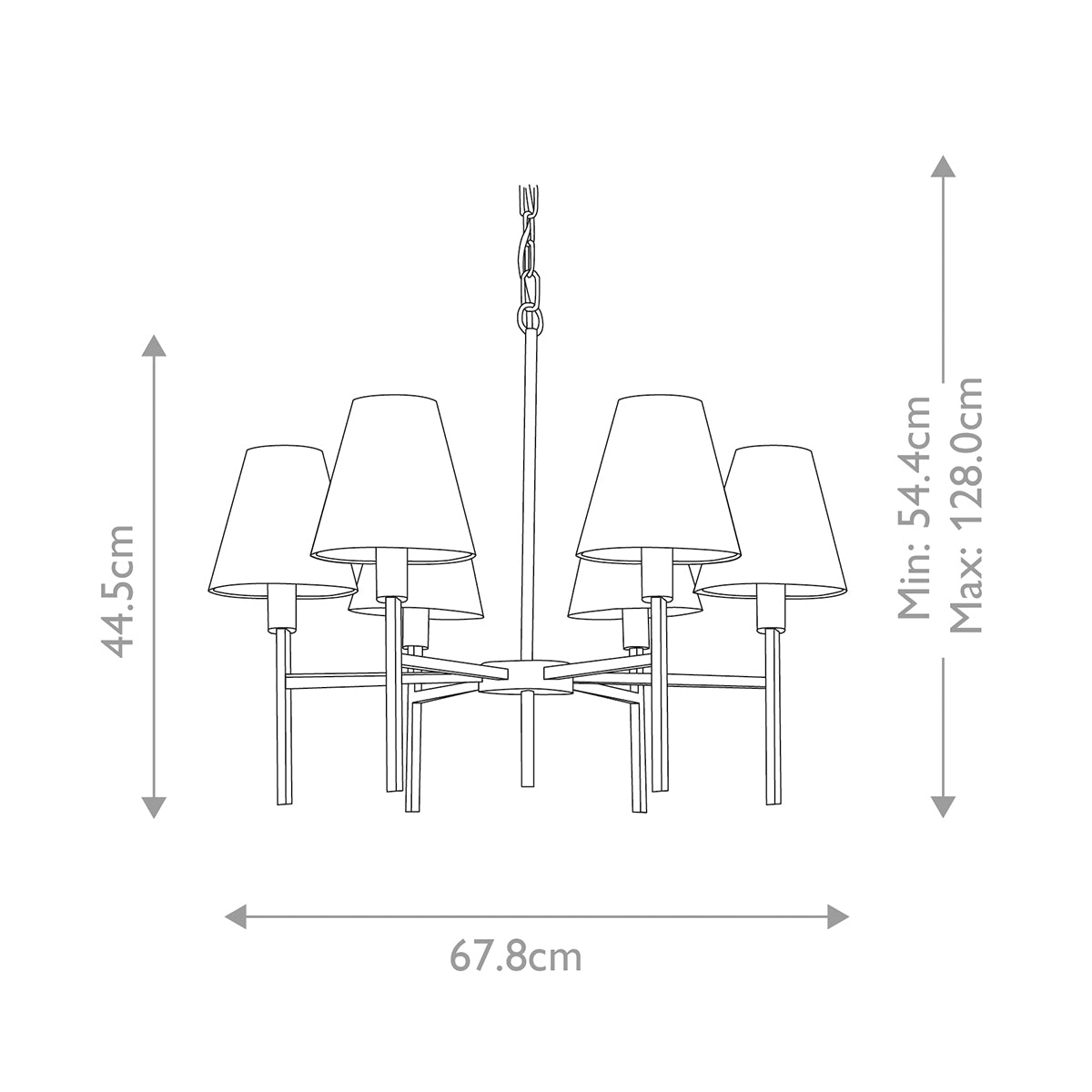 Elstead Lucerne 6 Light Chandelier
