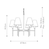 Elstead Lucerne 6 Light Chandelier