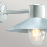 Norlys Lund 1 Light Wall Lantern - Galvanised