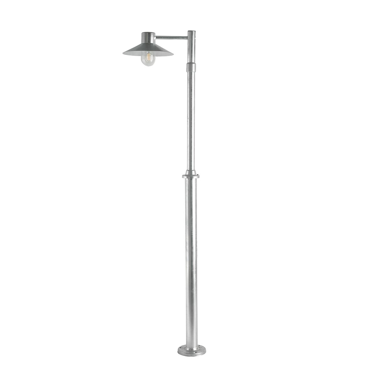 Norlys Lund 1 Light Lamp Post - Galvanised