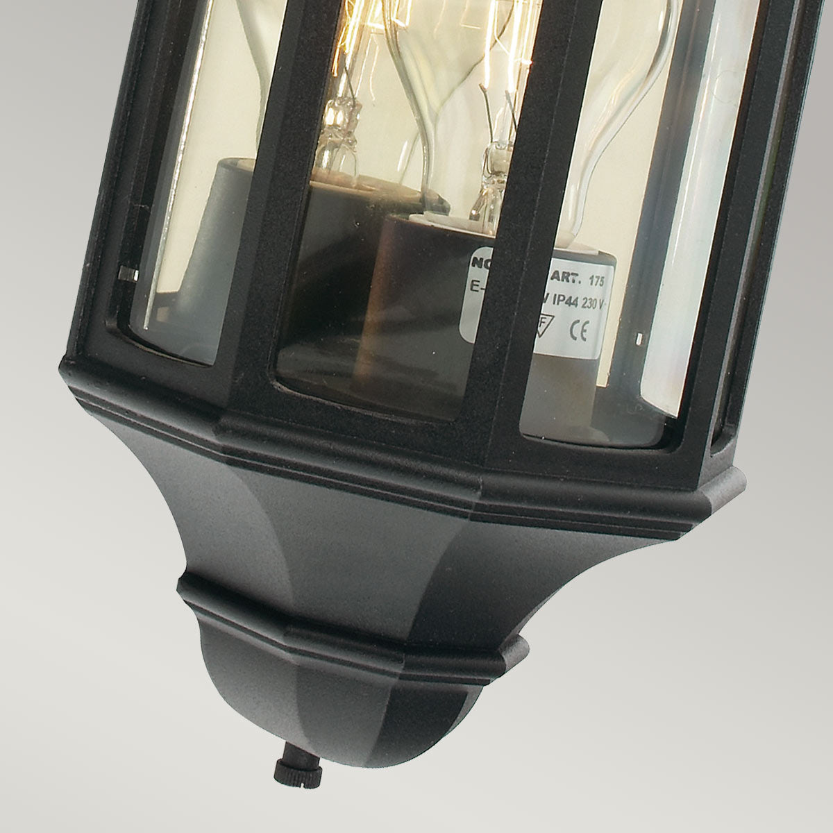 Norlys Malaga Mini 1 Light Mini Wall Lantern - Black
