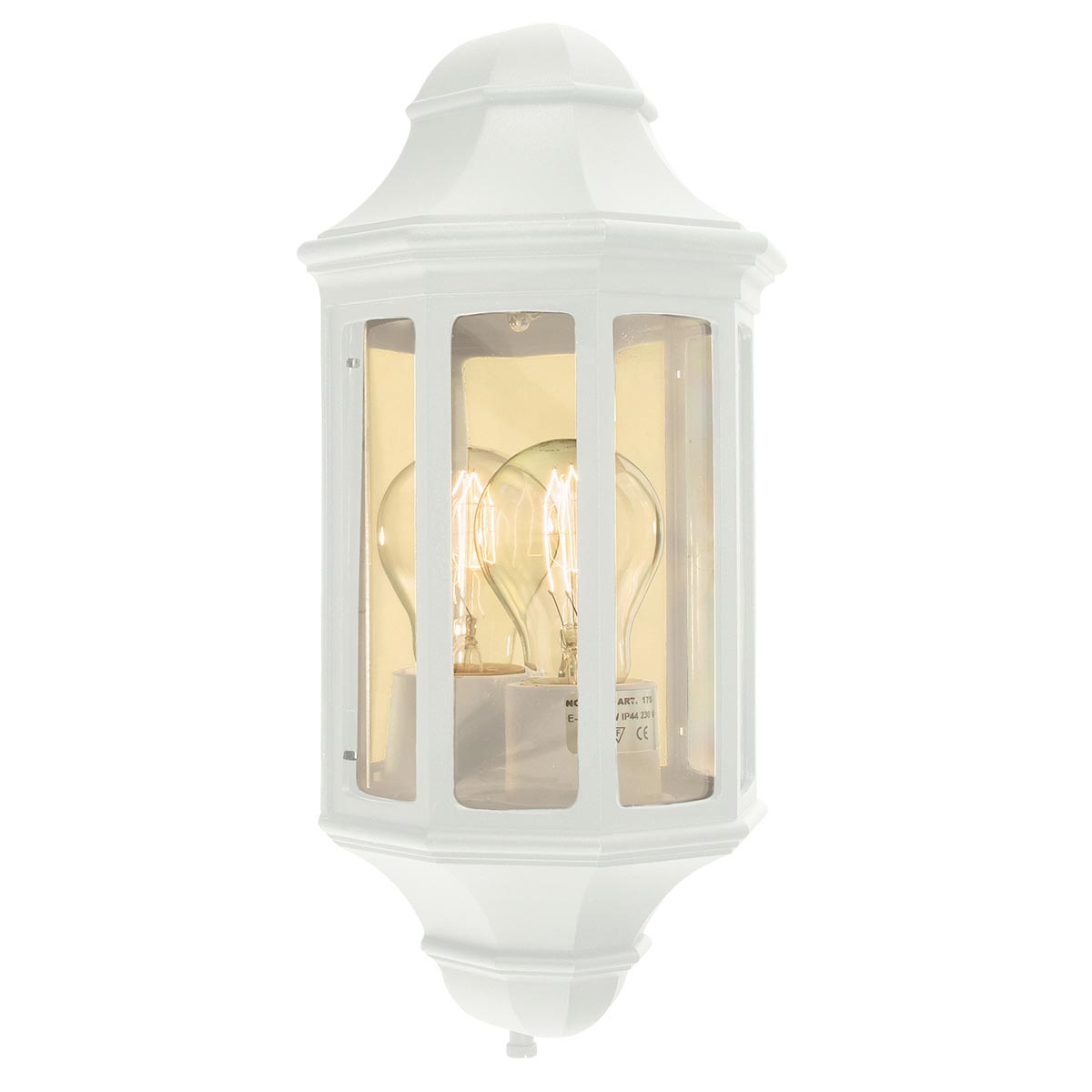 Norlys Malaga Mini 1 Light Mini Wall Lantern - White
