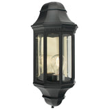Norlys Malaga 1 Light Wall Lantern - Black