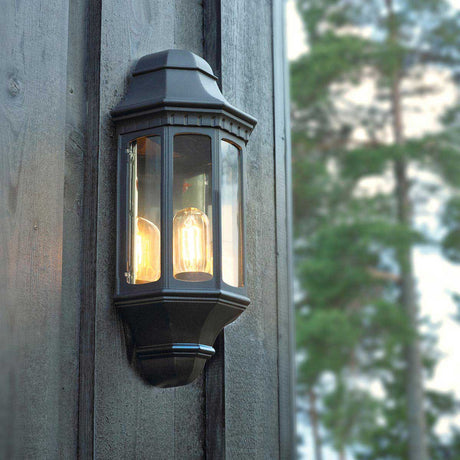 Norlys Malaga 1 Light Wall Lantern - Black