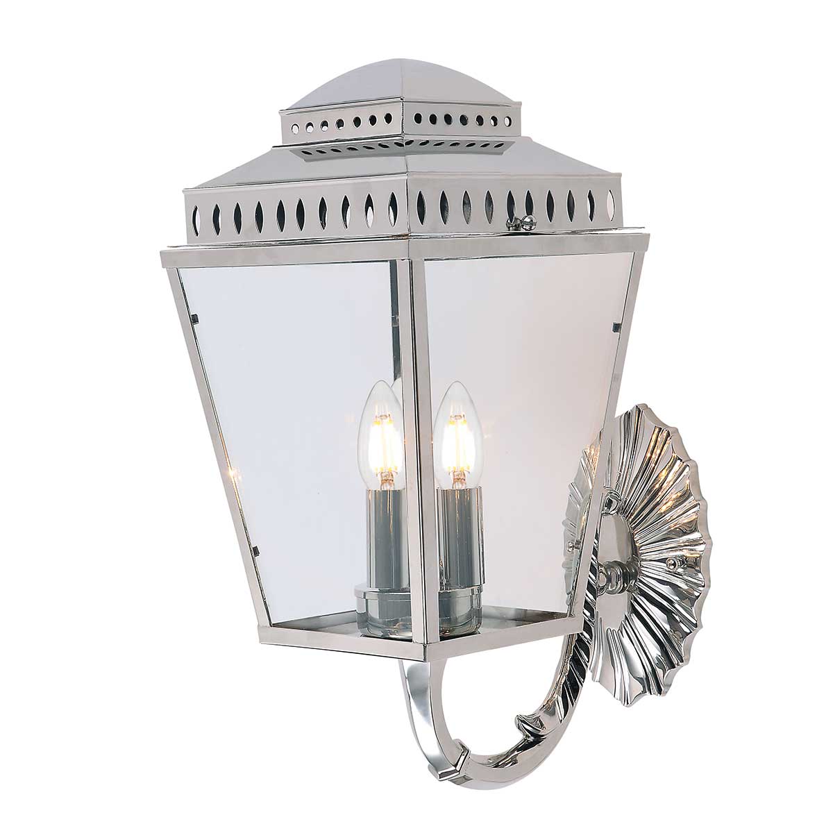 Elstead Mansion House 3 Light Wall Lantern Silver