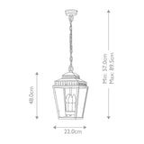 Elstead Mansion House 3 Light Chain Lantern Silver