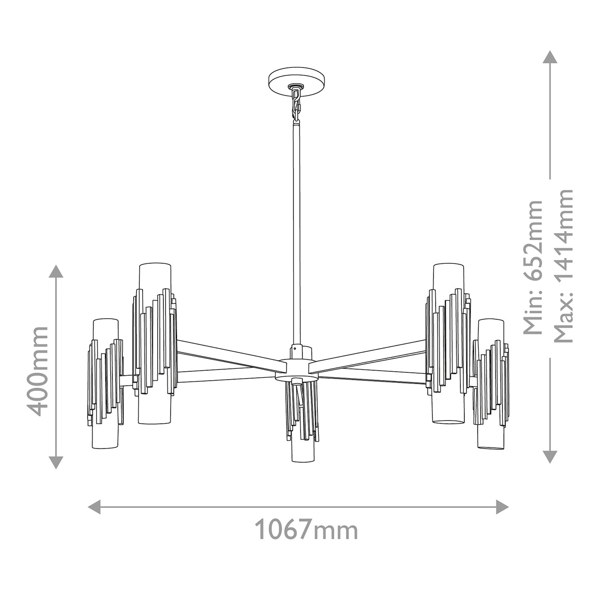 Elstead Marvele 10 lt Chandelier
