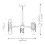 Elstead Marvele 6 lt Chandelier