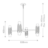 Elstead Marvele 8 lt Chandelier