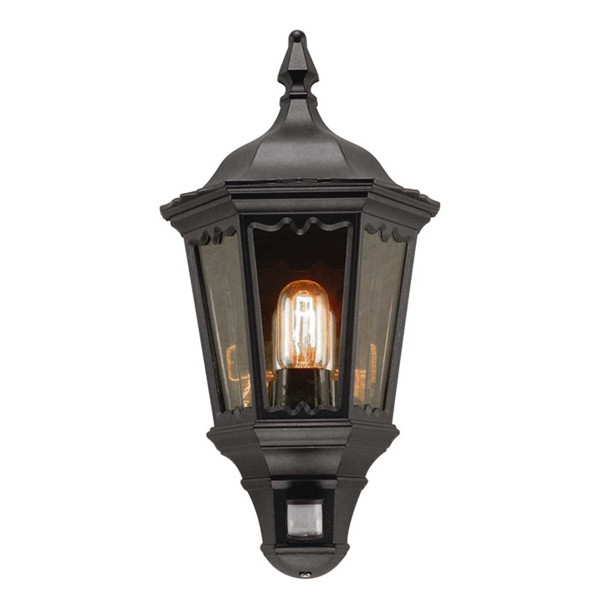Elstead Medstead 1 Light Half Lantern with PIR