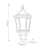 Elstead Medstead 1 Light Half Lantern with PIR