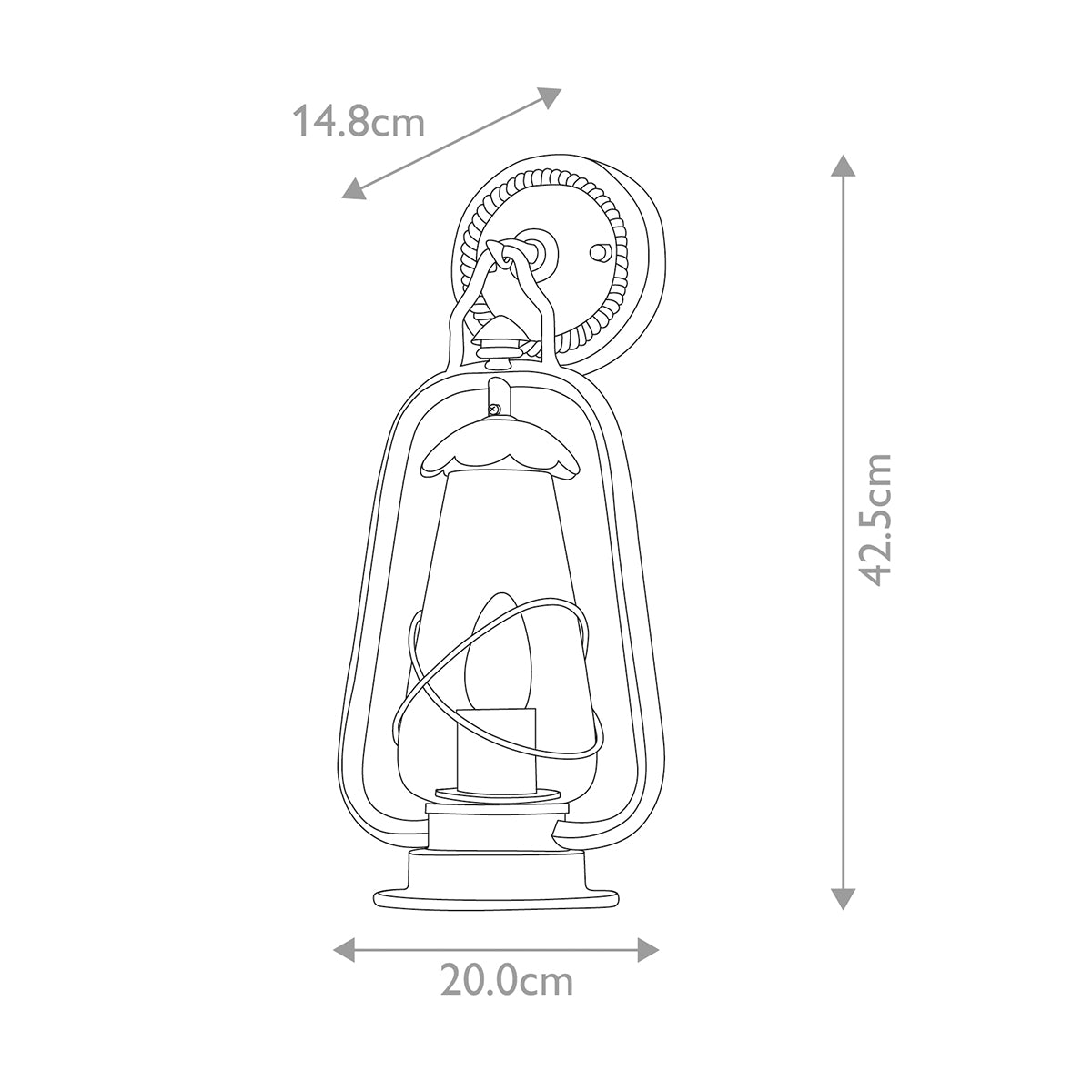 Elstead Miners 1 Light Wall Lantern