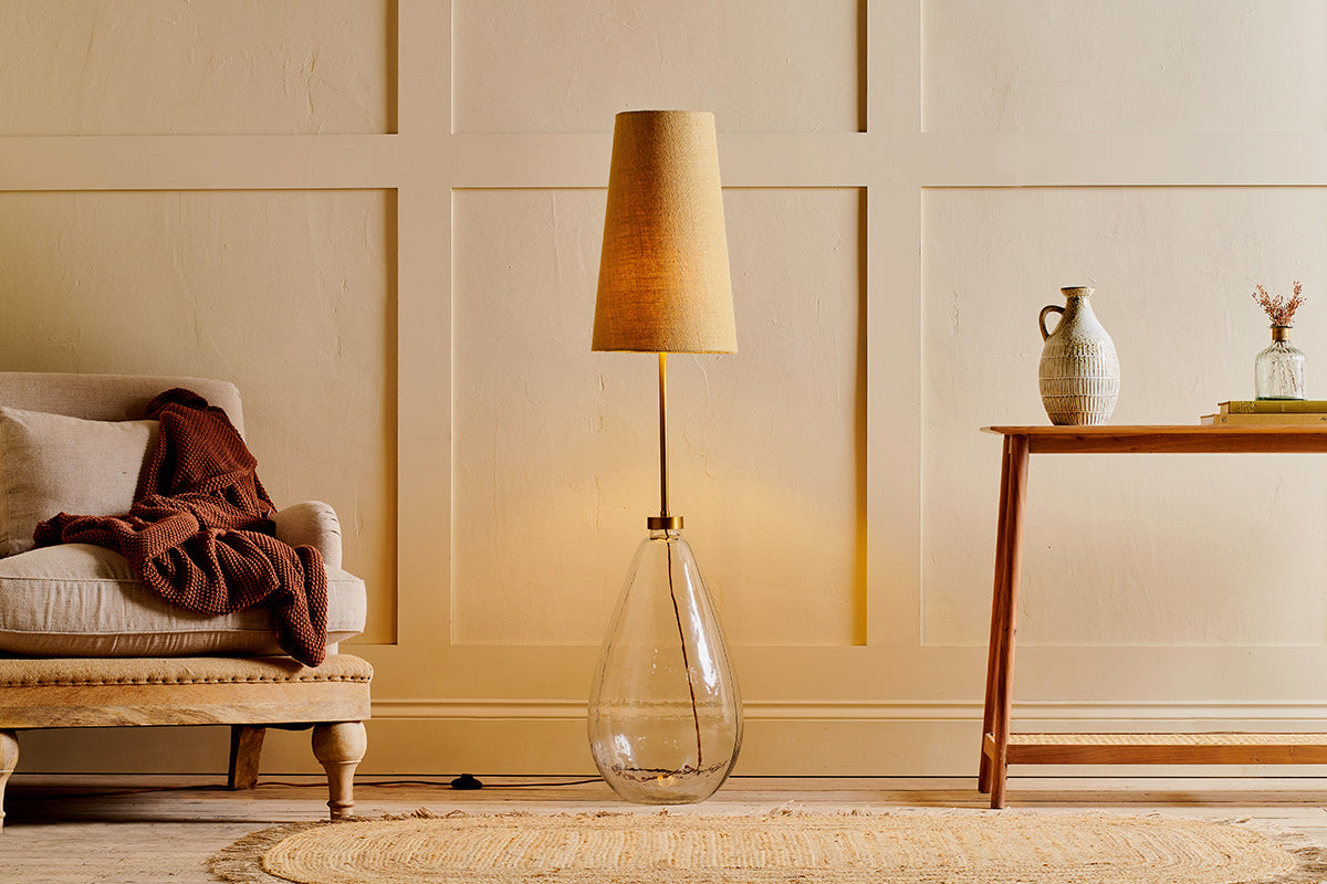Recycled glass floor lamp sales