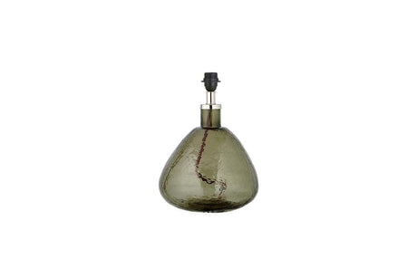 Nkuku Baba Recycled Green Smoke Glass Table Lamp Small Wide –  from Amos Lighting + Home