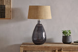 Nkuku Baba Recycled Smoke Glass Table Lamp Large Tall –  from Amos Lighting + Home