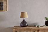 Nkuku Baba Recycled Smoke Glass Table Lamp Small Wide –  from Amos Lighting + Home