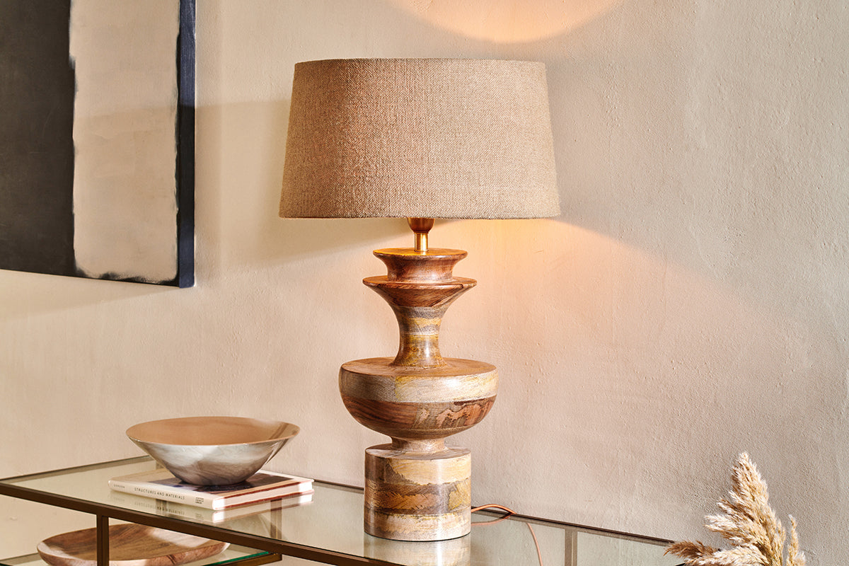 Nkuku Badur Mango Wood Table Lamp –  from Amos Lighting + Home