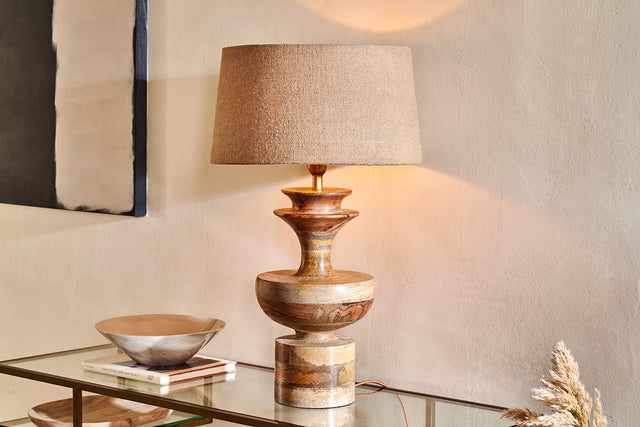 Nkuku Badur Mango Wood Table Lamp –  from Amos Lighting + Home