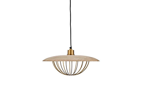 Nkuku Chakai Wood &amp; Metal Large Pendant –  from Amos Lighting + Home