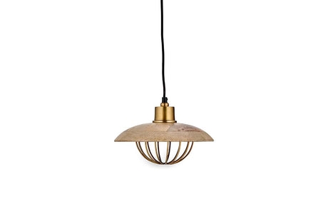 Nkuku Chakai Wood & Metal Small Pendant –  from Amos Lighting + Home