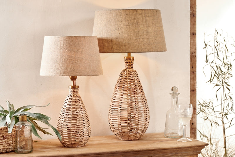 Nkuku Darma Wicker Table Lamp Small Tall –  from Amos Lighting + Home