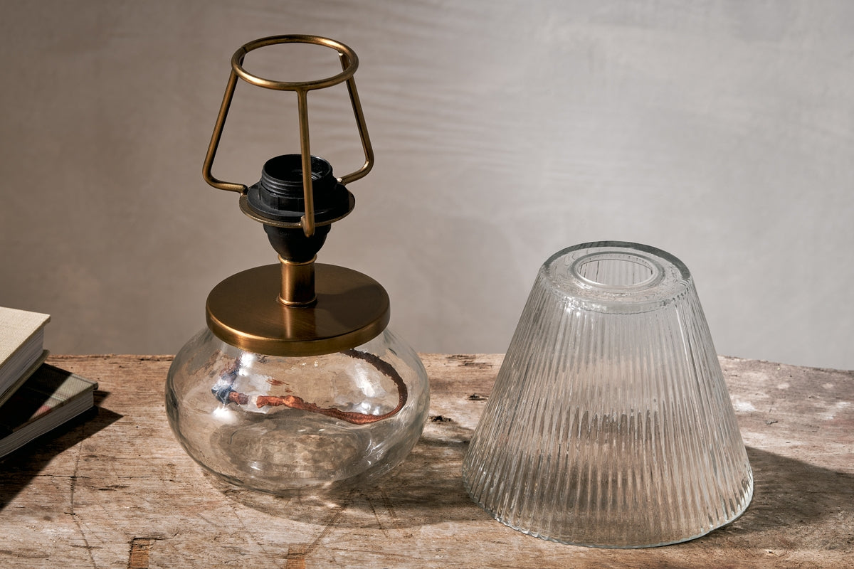 Nkuku Dimalai Recycled Clear Glass Table Lamp –  from Amos Lighting + Home