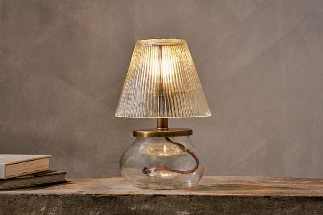 Nkuku Dimalai Recycled Clear Glass Table Lamp –  from Amos Lighting + Home